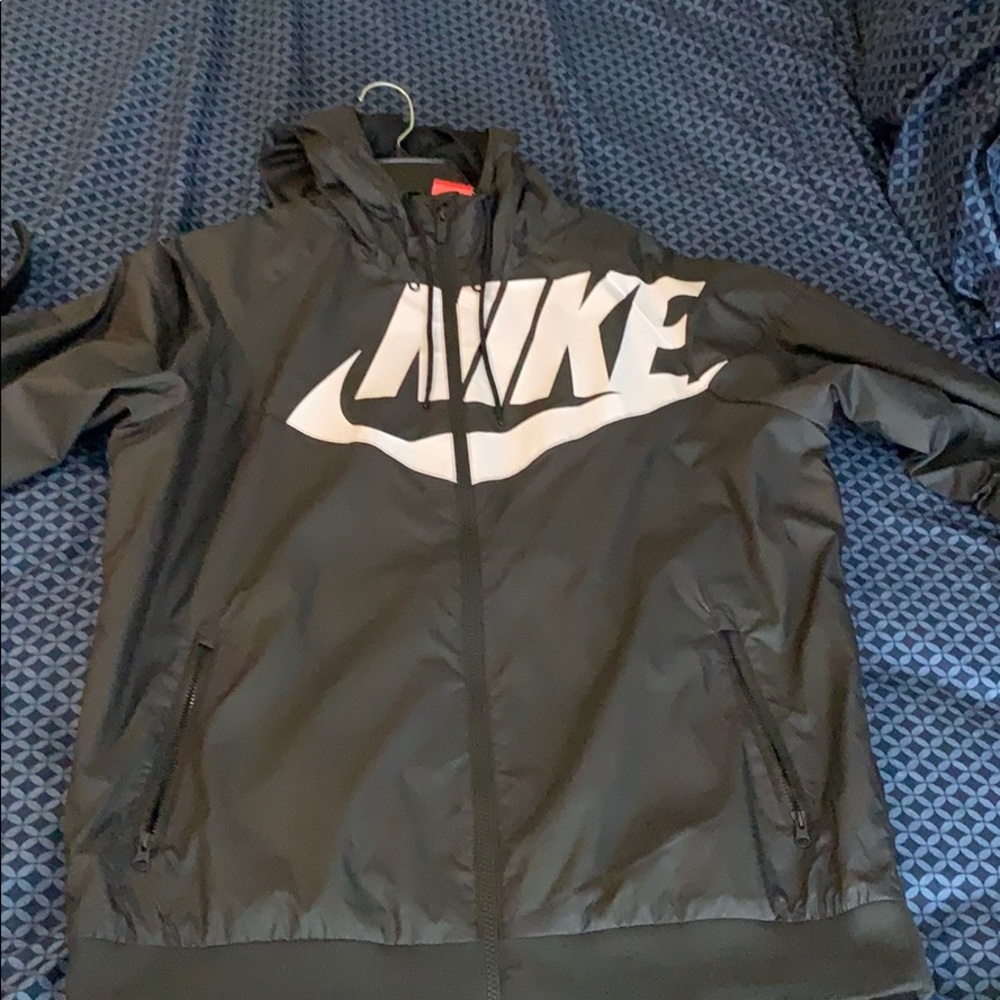 Black and white Nike Windbreaker